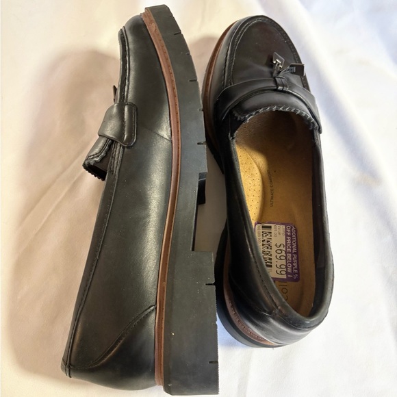 Clarks Black Leather women’s chunky Loafers size 9 - Picture 5 of 6
